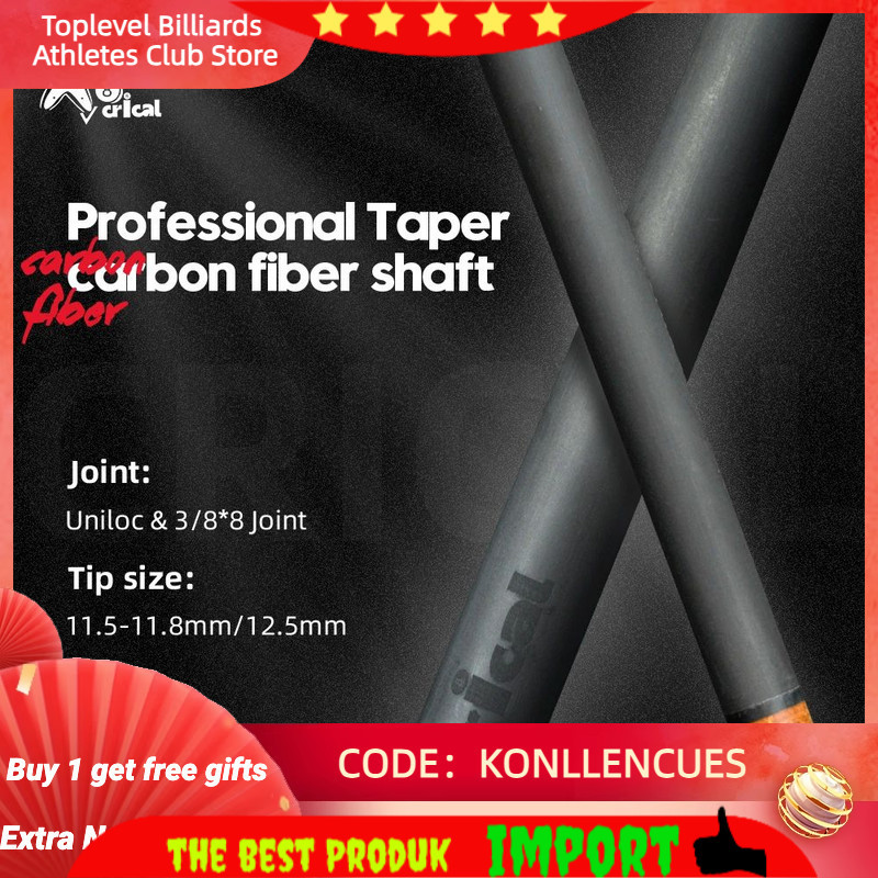 PROMO CRICAL Carbon Fiber Shaft with Uni-loc 3/8*8 Pin Joint  11.5/12.4mm tip professional carbon sh