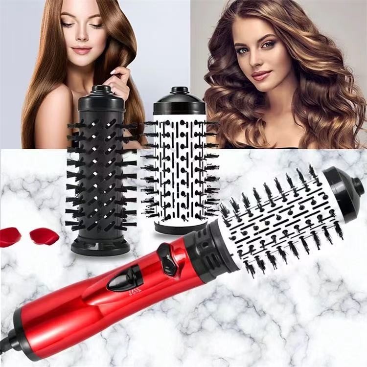 Hair Curler Straightening Brush Ceramic Tourmaline Multi Styler With 5 Heat Adjustments Rotating Hai