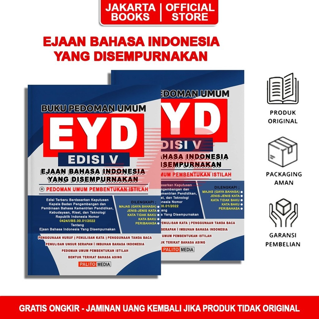 Buku EYD Edisi 5 / Buku Pedoman Umum EYD yang Disempurnakan & Pedoman Umum Pembentukan Istilah Edisi
