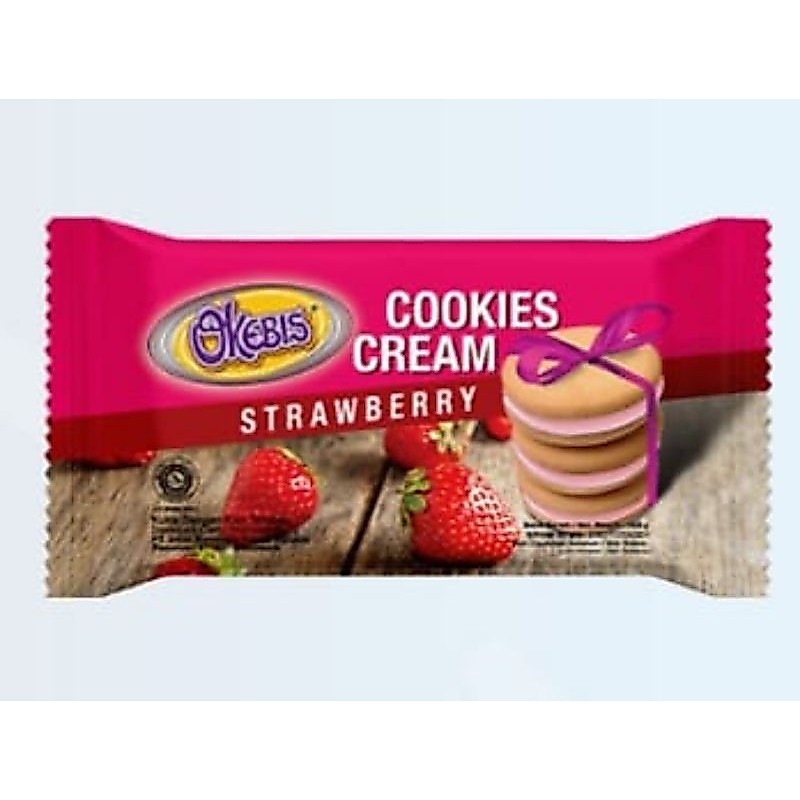 okebis cookies cream strawberry 180 gr