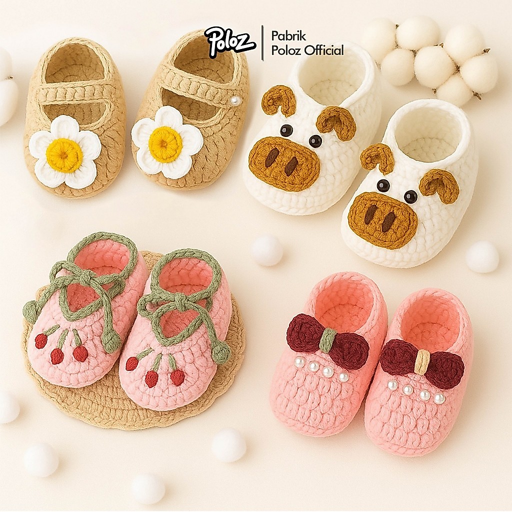 Sepatu Rajut Bayi Kaos Kaki Rajut Bayi Kaos Kaki Tapak Bayi Newborn Sepatu Rajut Bayi