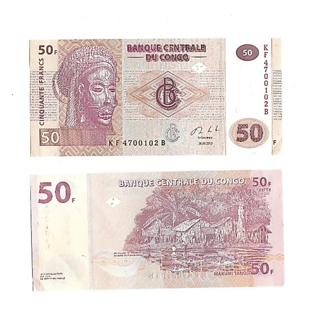 Uang Kuno Congo 50 Francs 2013