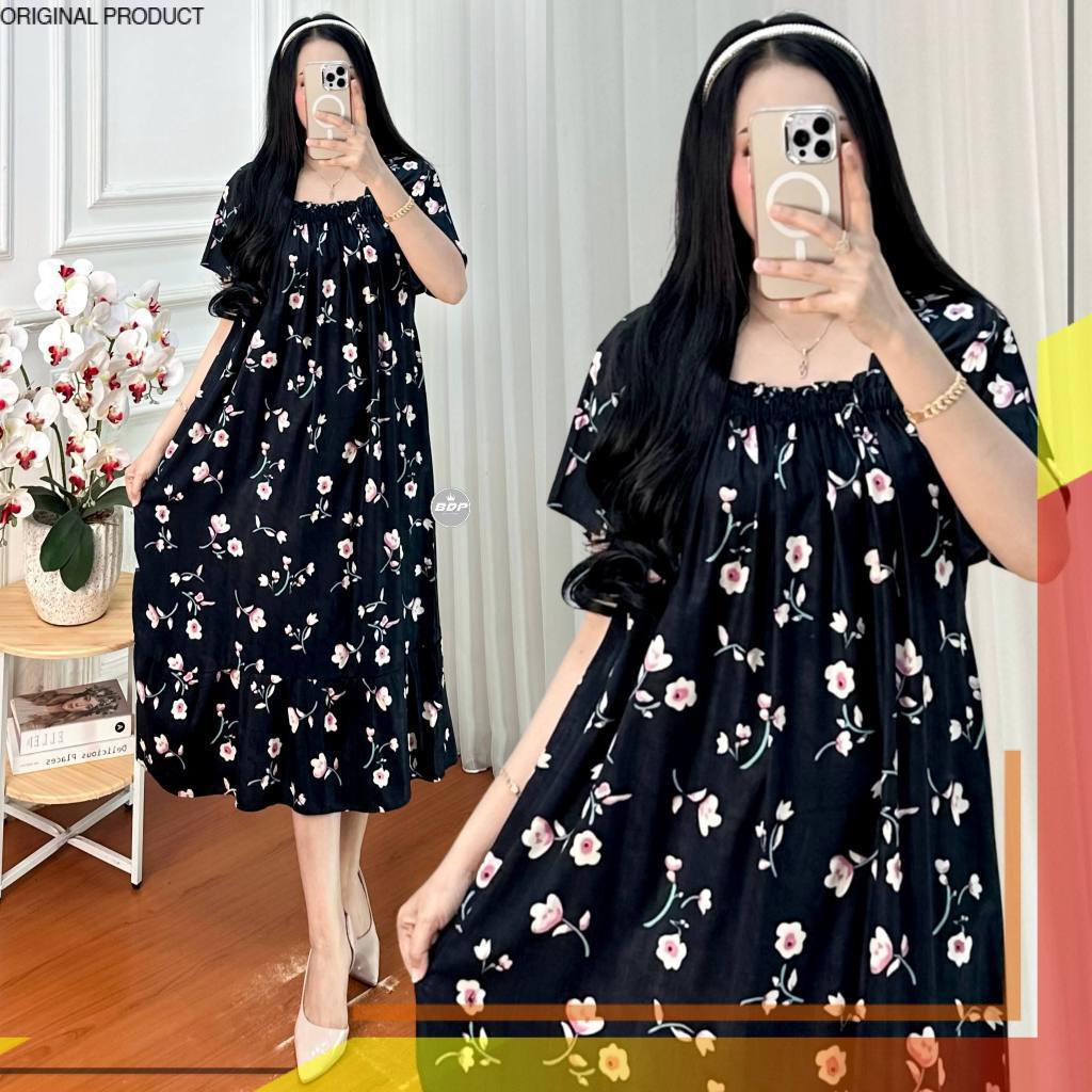Malabis BDP  Daster wanita Panjang Rayon Grade A Busui Resleting Depan | Daster kekinian | Daster Vi