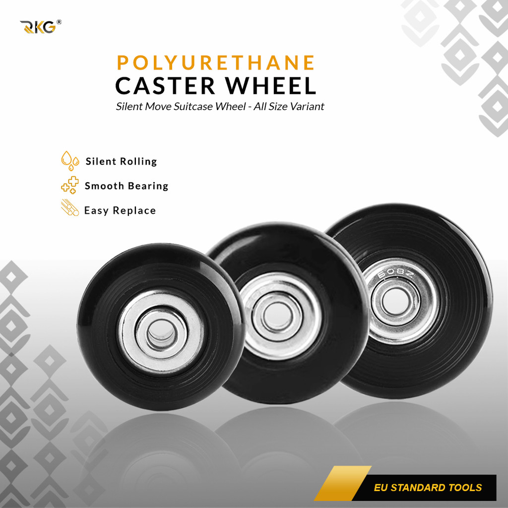 4 Pcs Roda Pengganti Koper 40 45 50 MM Koper Bagasi Replacement Caster Wheels