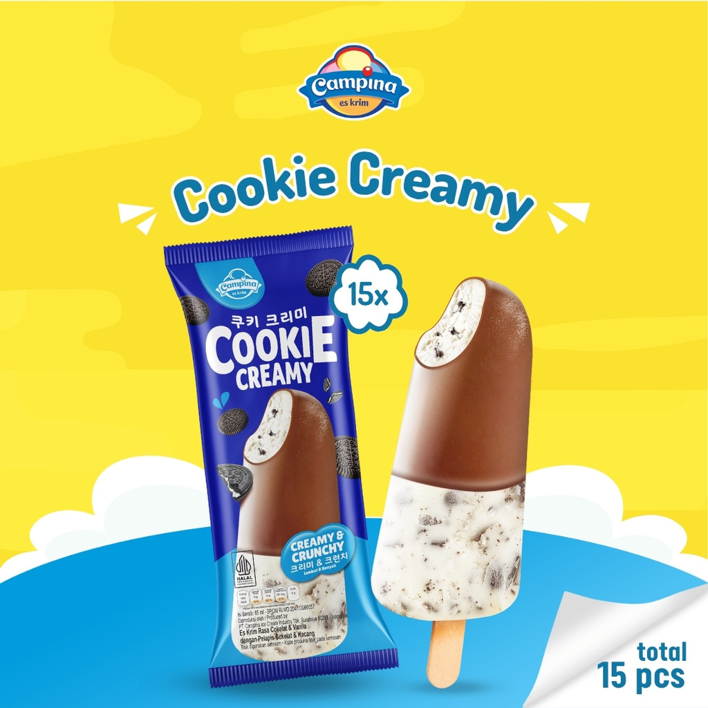 Campina Cookie Creamy - Es Krim