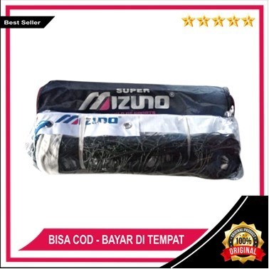 Jaring Net Voli Mizuno Super Voly Volley voli Sling Baja Bahan Tebal Standard Lapangan