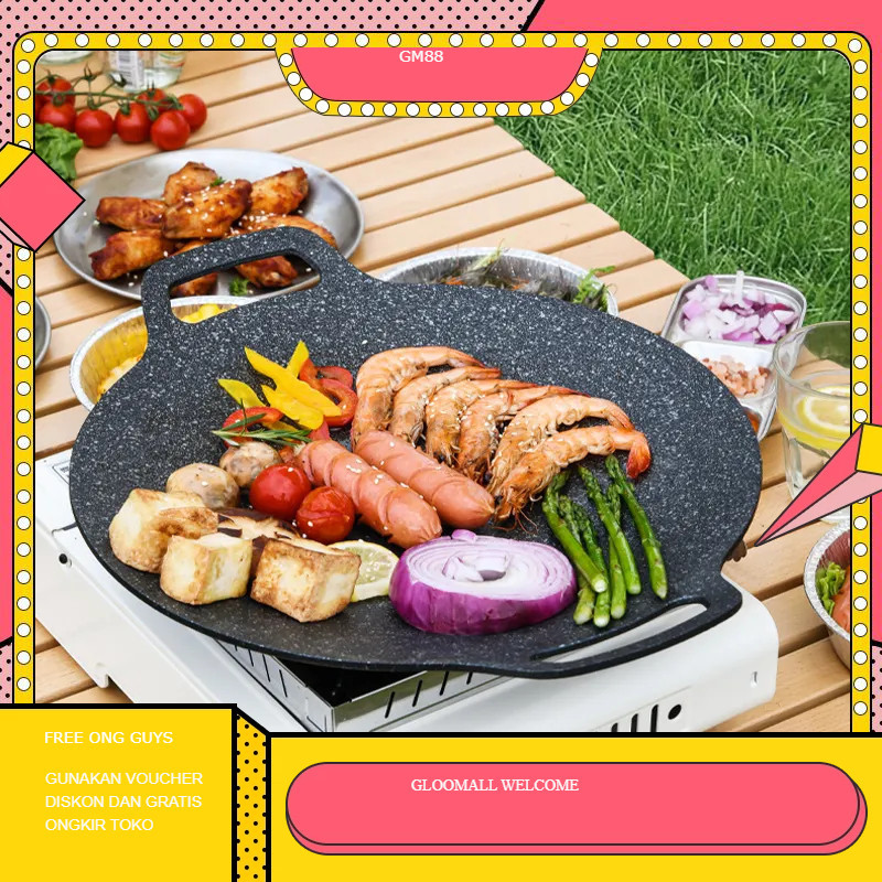 GM88 WAJAN PEMANGGANG DAGING DATAR GRILL PAN KOREA