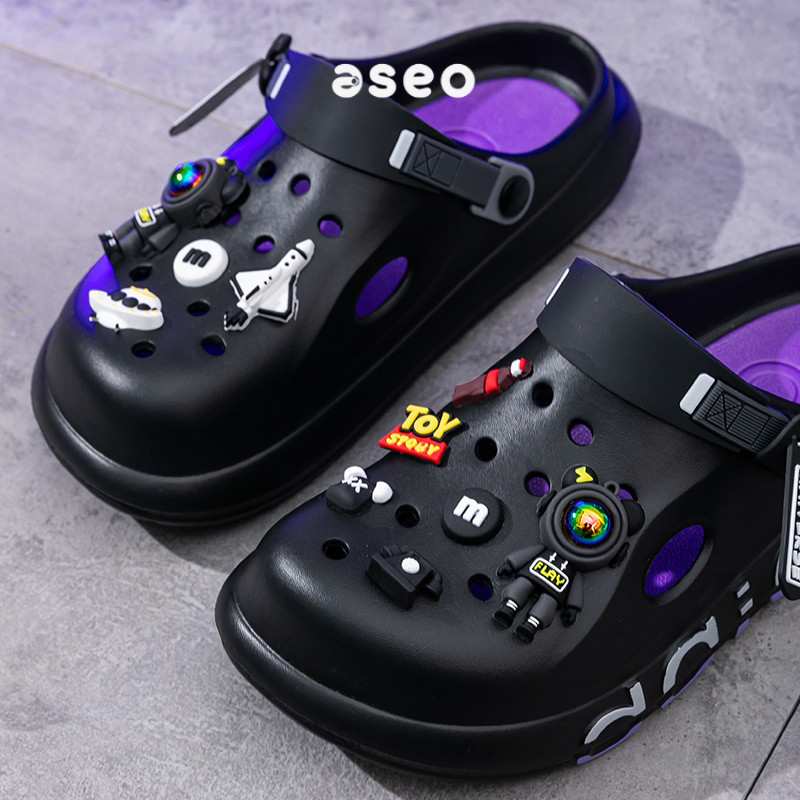 Aseo Sandal Pria Wanita Slip On Sandal Kodok Kekinian Anti Slip Korean Style Terbaru Sandal Karet Cl