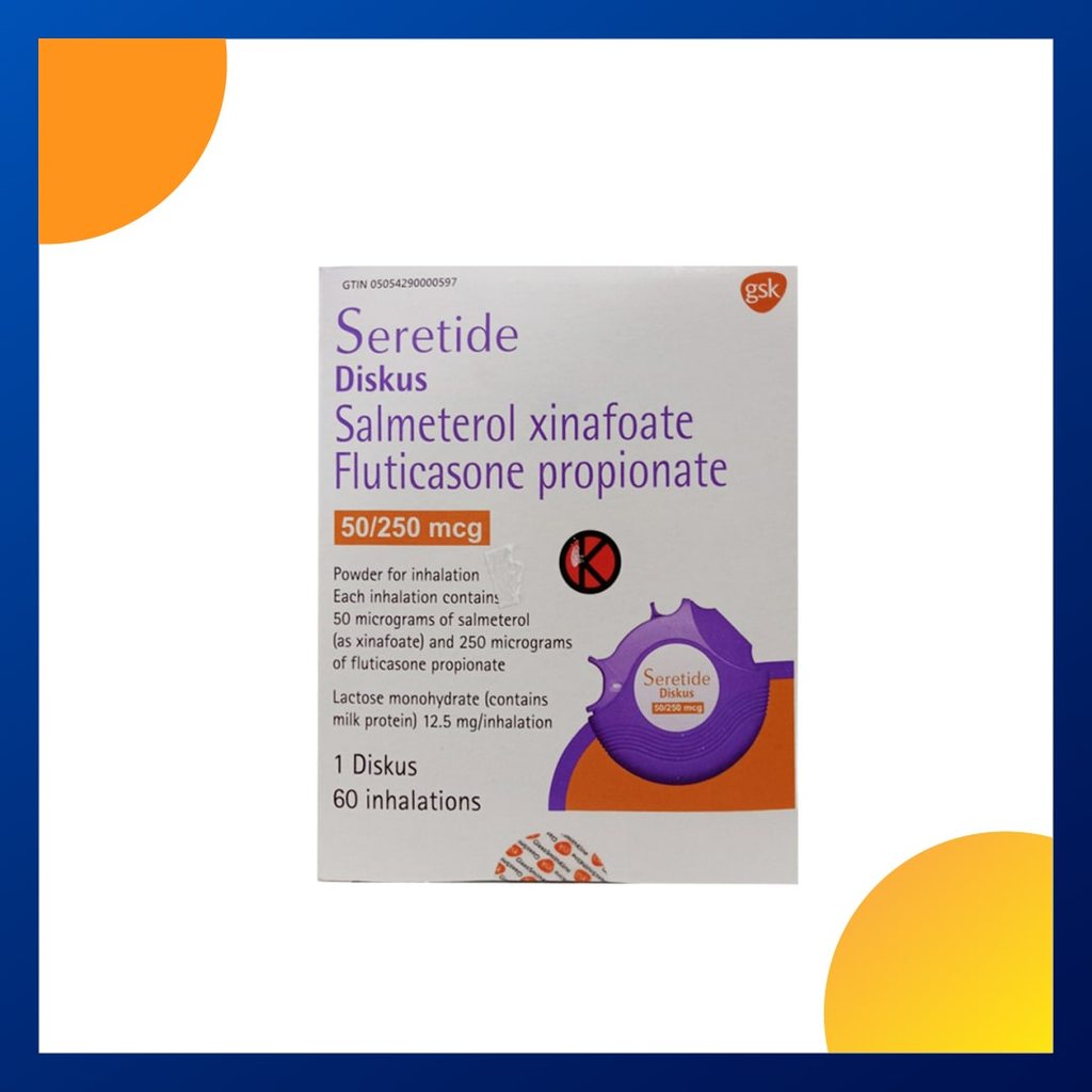 SERETIDE DISKUS 50/250 INHALER 1 DISKUS @ 60 DOSIS