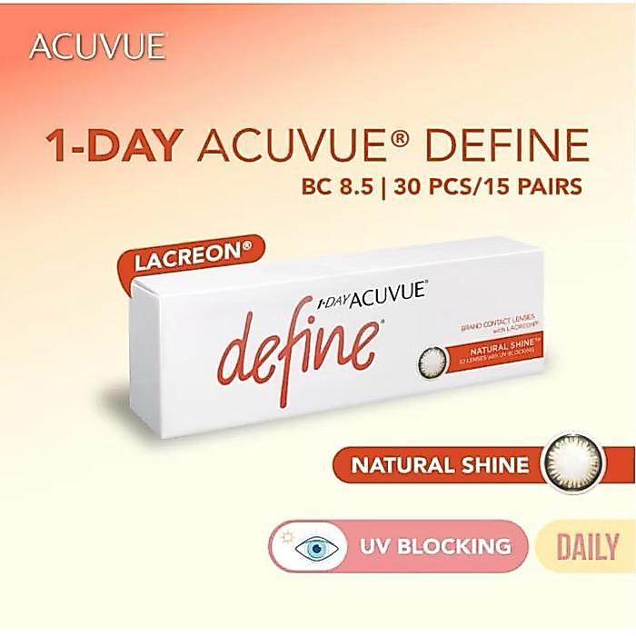 READY Terlaris ACUVUE DEFINE 1-DAY CONTACT LENSES SOFTLENS CONTACT LENS LENSA KONTAK NATURAL SHINE 1
