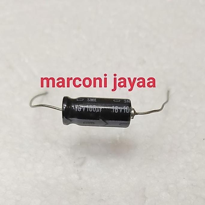 KAPASITOR AXIAL 100UF 16V SME DISKON