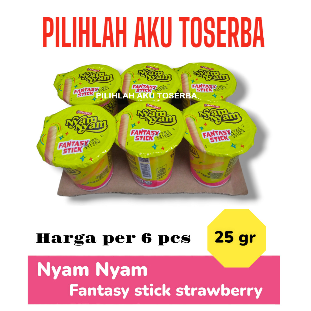 

Arnott's Nyam Nyam Fantasy Stick STRAWBERRY 25 gram - ( HARGA 6 PCS )