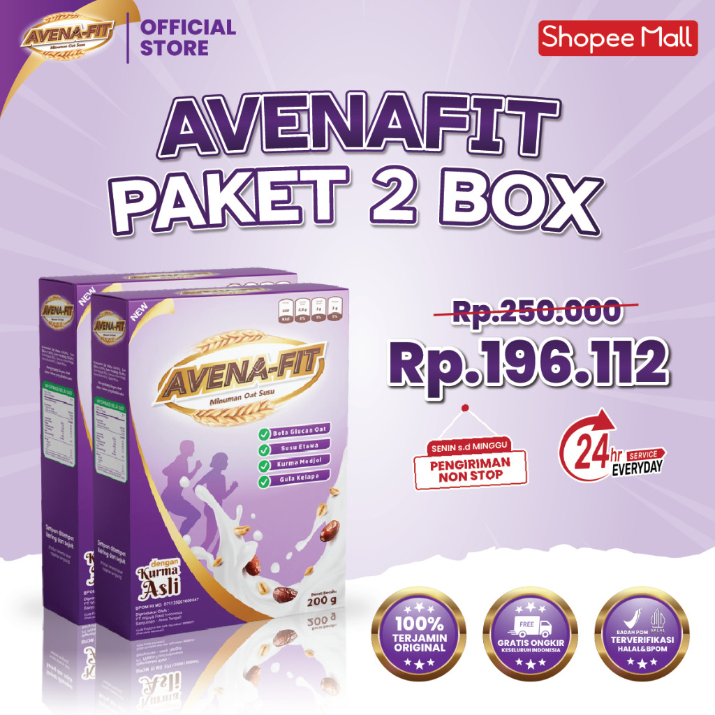 

Paket 2 Box Avena-Fit - Menu Sarapan Sehat Sereal Oat Susu.