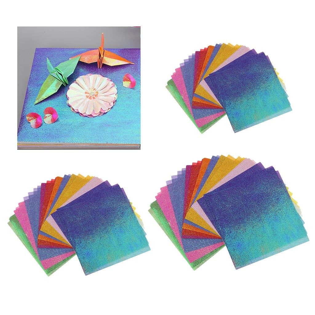 

50 Multicolored Sheets Origami Paper / Color Graent Origami Paper for Children And Adults / Square