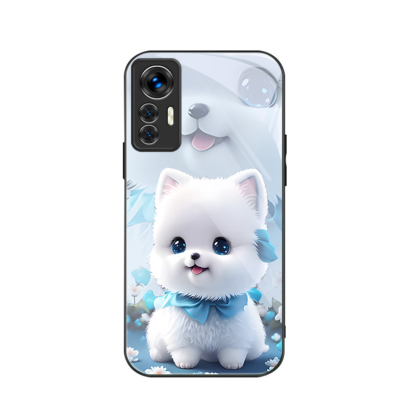 For Xiaomi 12 Lite/Mi 12 Lite 5G ,Case Anti Jatuh Berkualitas dengan Desain Anjing Putih yang Lucu