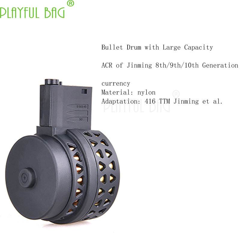 Playful bag Outdoor sport gel ball Jinming 89 ACR 10gen HK416 general M4 nylon toy clip drum Toy acc