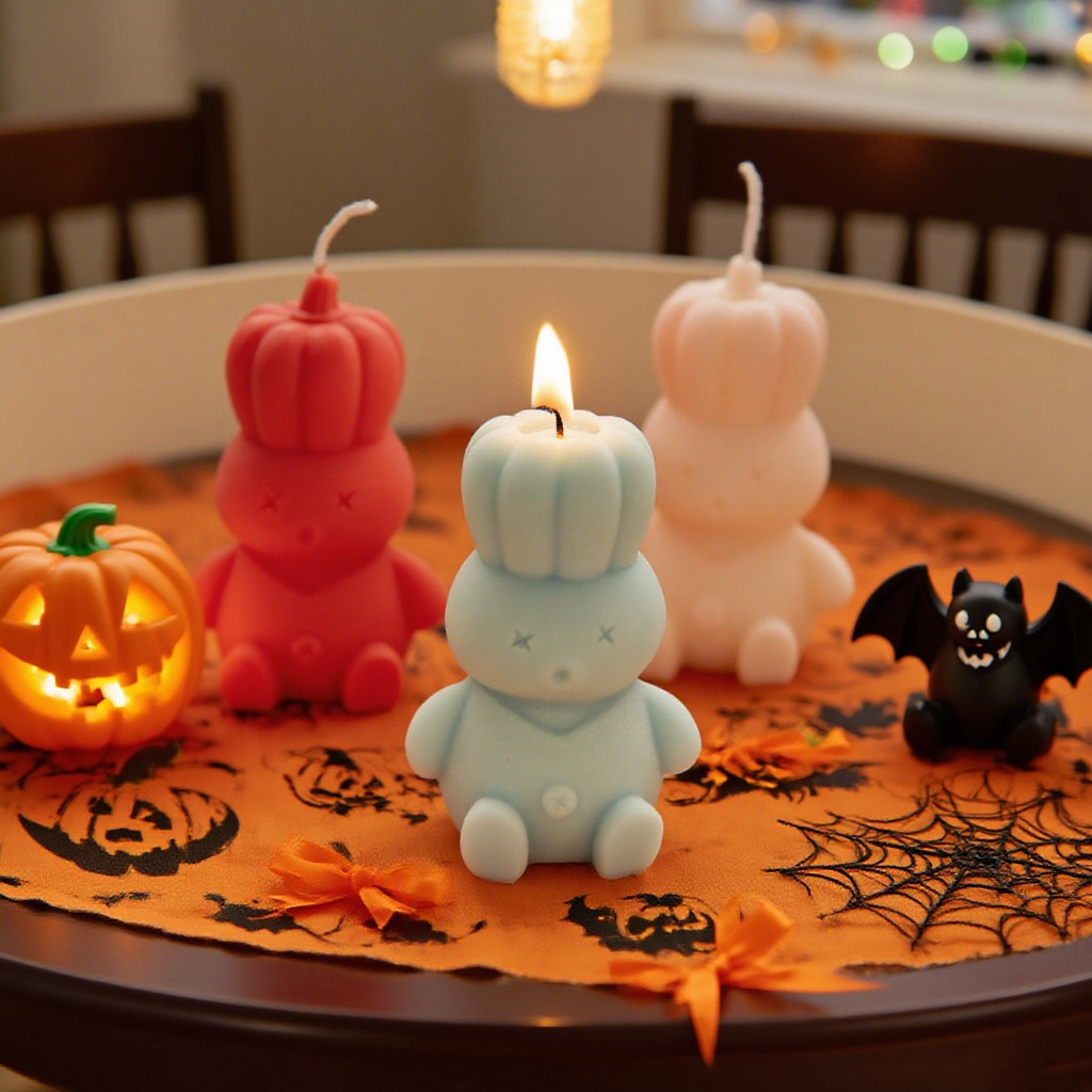 

Pumpkin Man Silicone Mold DIY Korean Doll Candle Mold Handmade Aroma Wax Plaster Craft Home Decor Gift Halloween Decorations