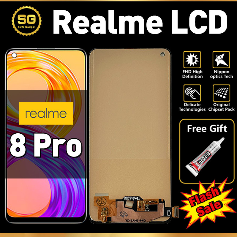 ORI LCD FOR REALME 8 PRO Original Fullset Asli For LCD hp  REALME 8 PRO Glass Touch Screen Digitizer