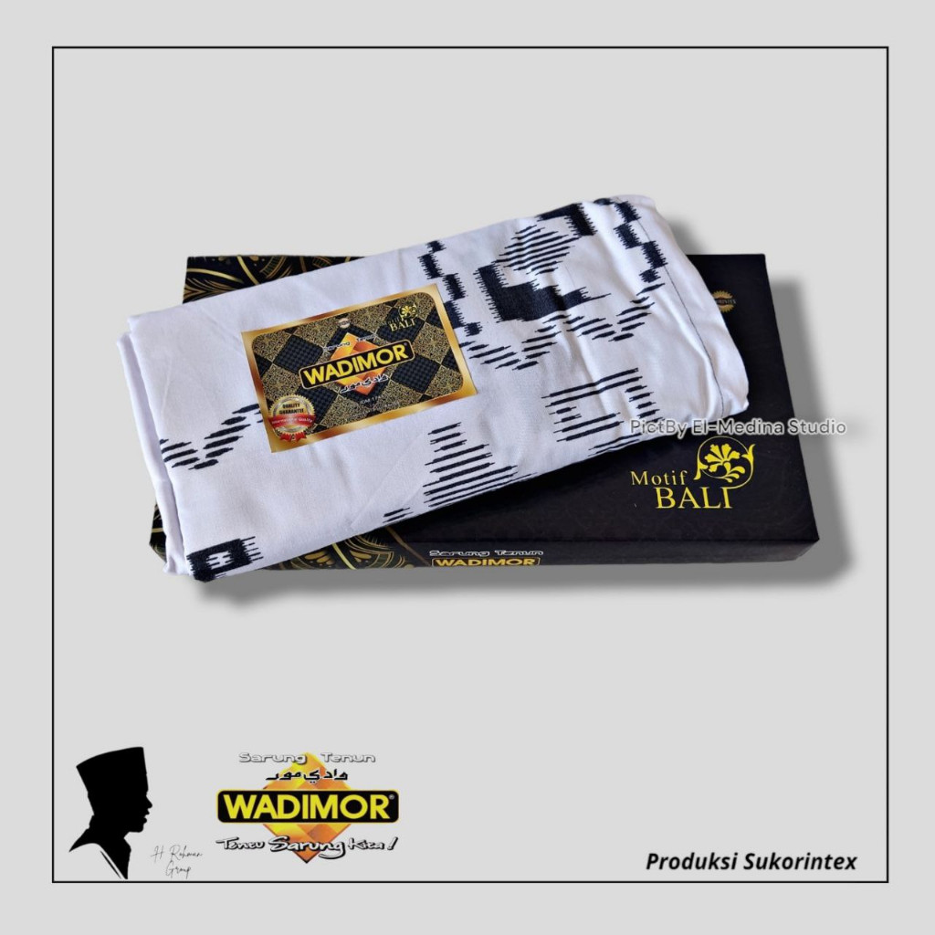 Sarung wadimor motif bali putih batik minimalis