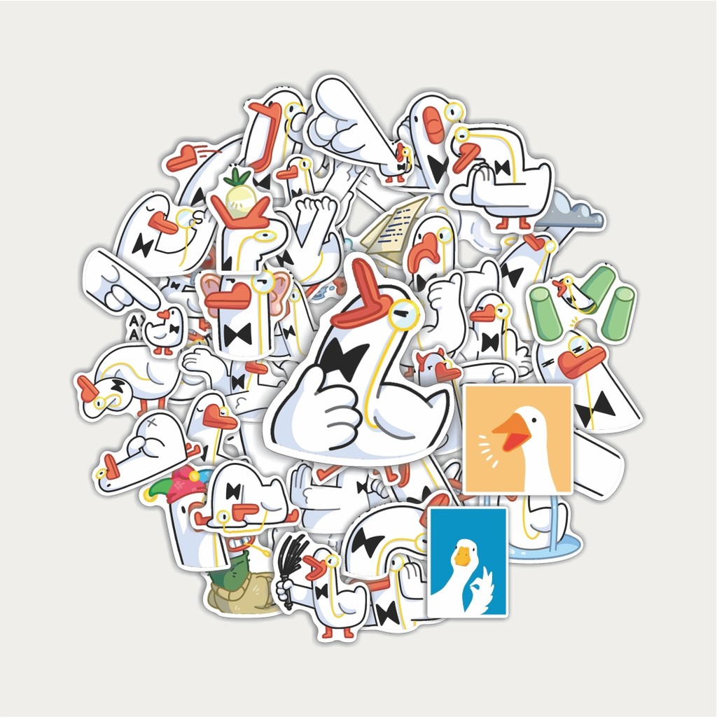 

Sticker Pack Stiker Hewan Bebek Angsa Goose Kawai | Sticker TUMBLR | Stiker LAPTOP KOPER HELMP