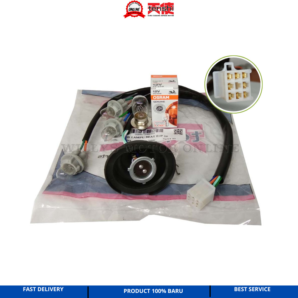Fitting Soket Lampu Depan Beat Esp 2016-2019  / Pitting Lampu Beat Esp 2016 -2019