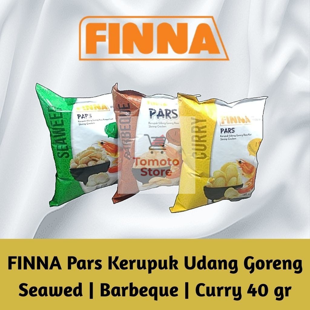 

✨ TOMOTOSTORE ✨ FINNA Pars Kerupuk Udang Rasa Seaweed / Rumput Laut | Curry / Kari | Barbeque / BBQ 40 gr