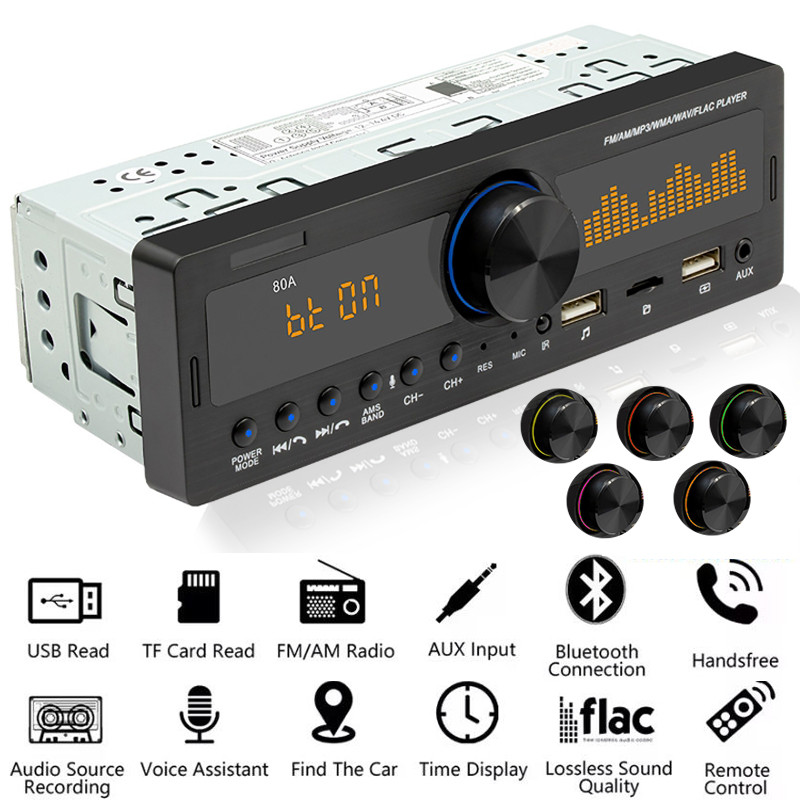1DIN Autoradio Stereo Audio Player USB Classic Stereo Audio Player mit APP Steuerung Sprachassistent