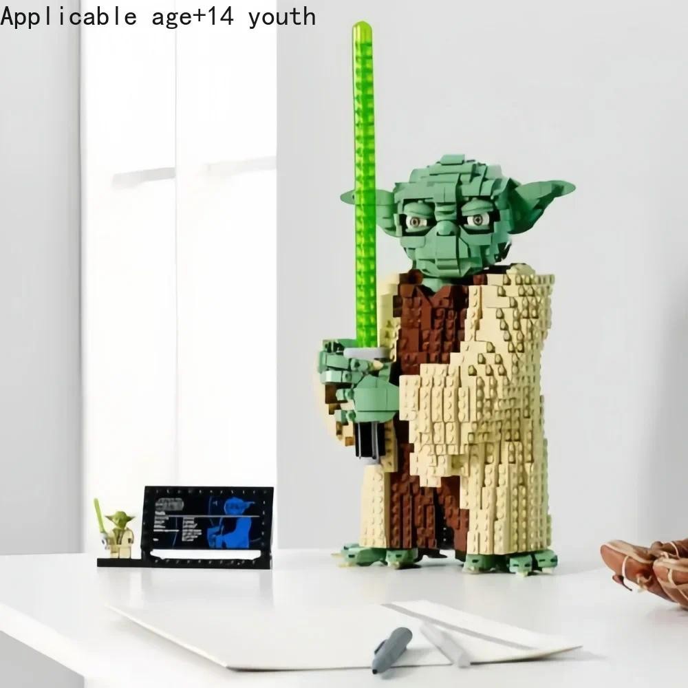 

new 1771Ps Ucs Jedimasteryoda Model Moc Lightsaber Bricks 75255 Building Blocks Space Sets Kids Toys Birthday Gifts for Boys