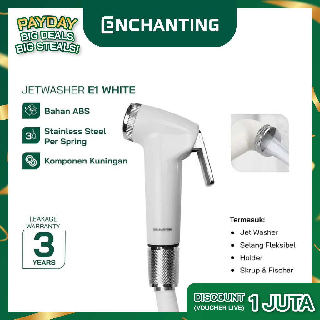 Jet Washer Closet / Toilet Europe Enchanting E1 Series White