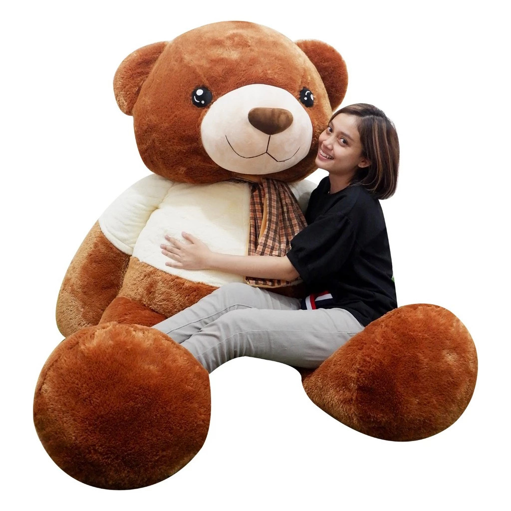 Boneka jumbo teddy bear istana boneka ukuran 2 meter 2m manusia super besar premium hadiah pacar ann