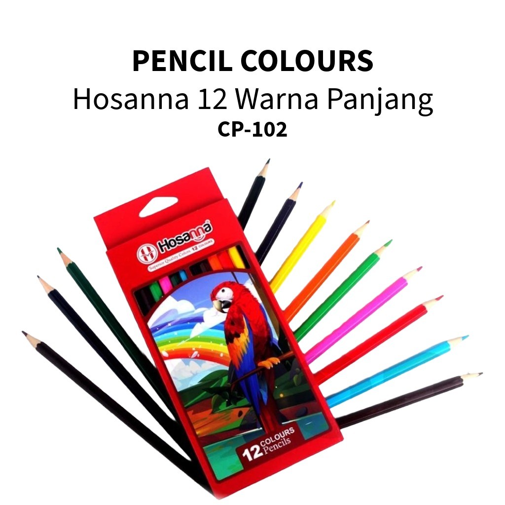 

♚Pensil Warna HOSANNA Panjang 12Warna / Pensil Warna Hosanna CP 102♚