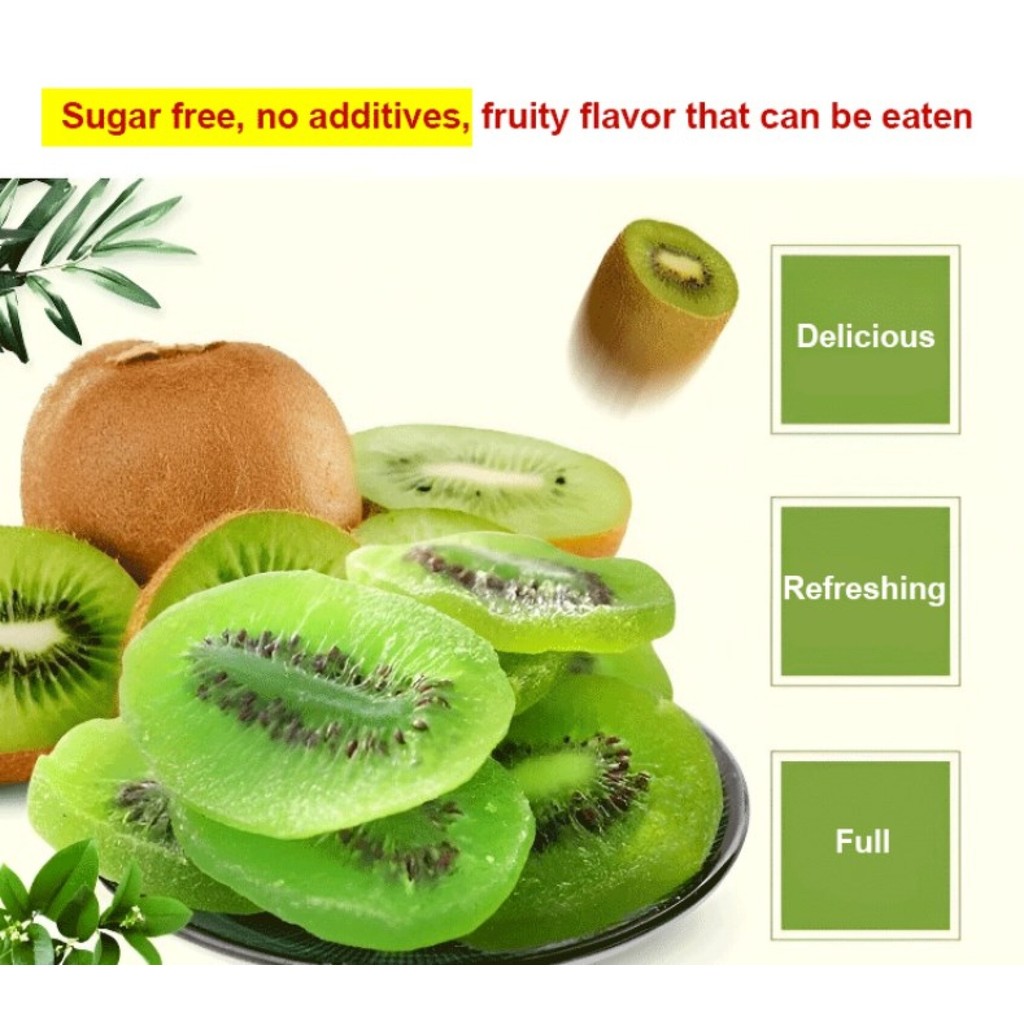 Makanan halal - buah kiwi kering sedikit manis dan sehat
