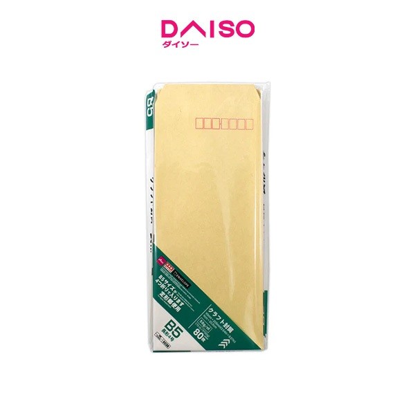 

Daiso Kraft envelope (Long #4 Suitable for B5 paper folded into four horizontally Contains 80)