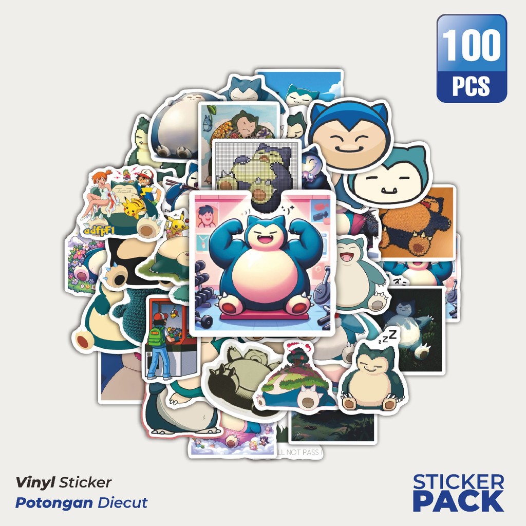 

Stiker Vinyl Stiker Kartun Snorlax V3 Waterproof Aesthetic- Untuk Laptop, Motor, dan Helm - Paper Stationery Pack