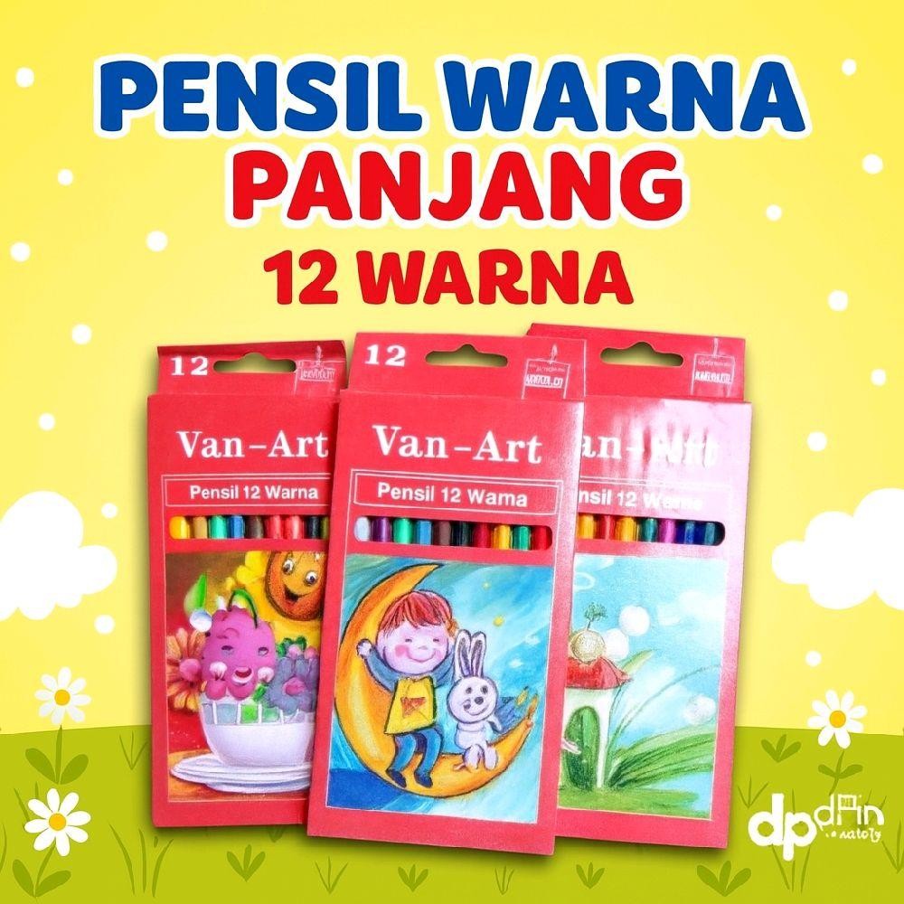 

Van-Art Pensil Warna Panjang 12 Warna Edukatif Anak TK SD Stationery untuk Belajar Menggambar dan Mewarnai