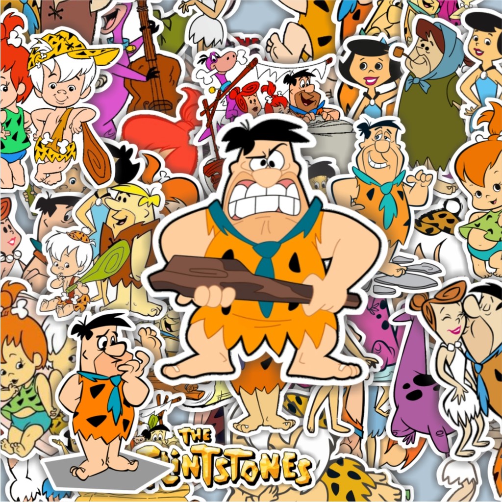 

100PCS Lucu Stiker Kartun The Flintstones Stiker Aesthetic Stiker Anti Air Stikers Berperekat Waterproof sticker decal buat Motor Helm Buku Journal Koper Casing HP Laptop Botol Minum Hadiah anak