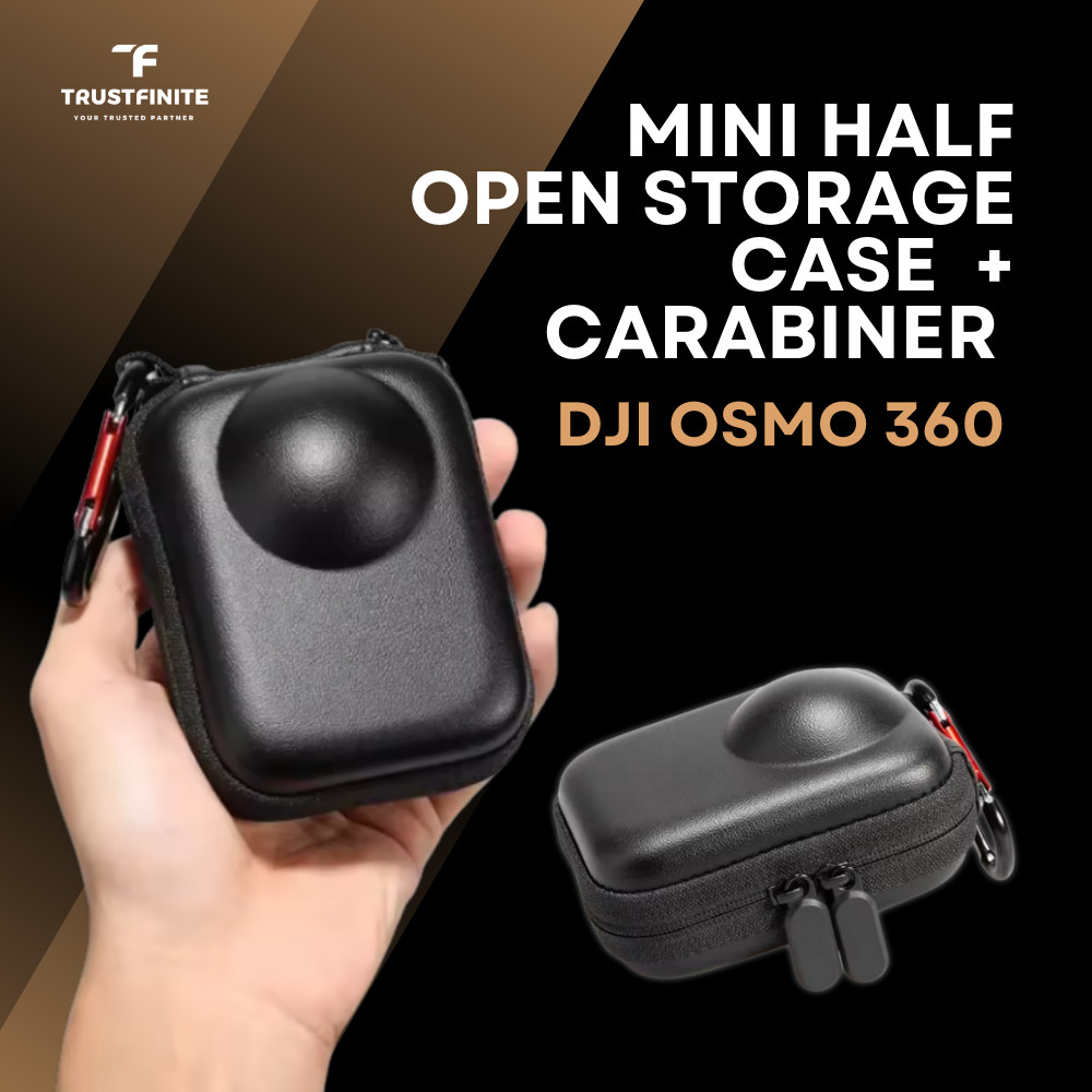 OEM Mini Half Open Storage Case DJI Osmo 360 + Carabiner / Mini Carrying Case DJI Osmo 360 / Tas Pel
