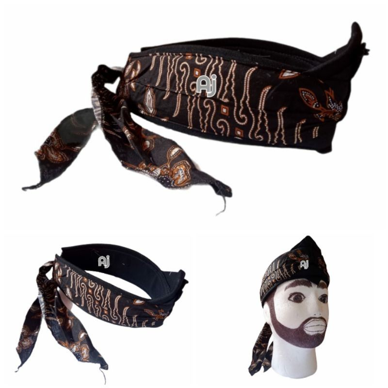 &* udeng bolong tanpa tutup iket sunda jawa motif batik ukuran kepala pria dewasa #$