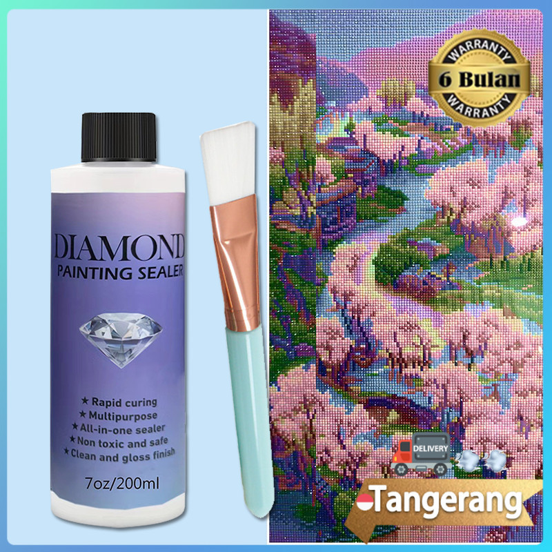 

200ml Lem Segel Lukisan / Berlian Permanent Hold Shine / DIY Diamond Painting Conserver Sealing Glue