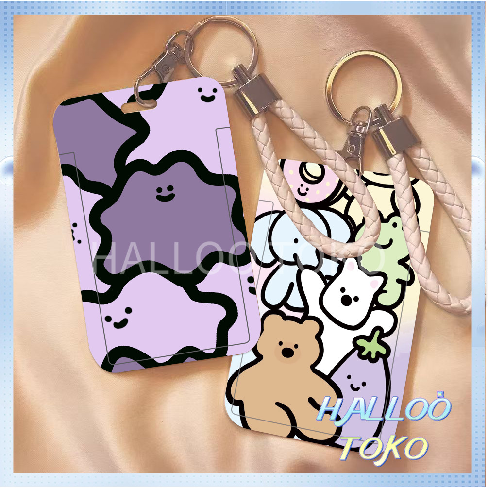 

ID CARD HOLDER MOTIF KAWAII TEMPAT KARTU PHOTOCARD PHOTO CARD Pelindung + Terong Ungu
