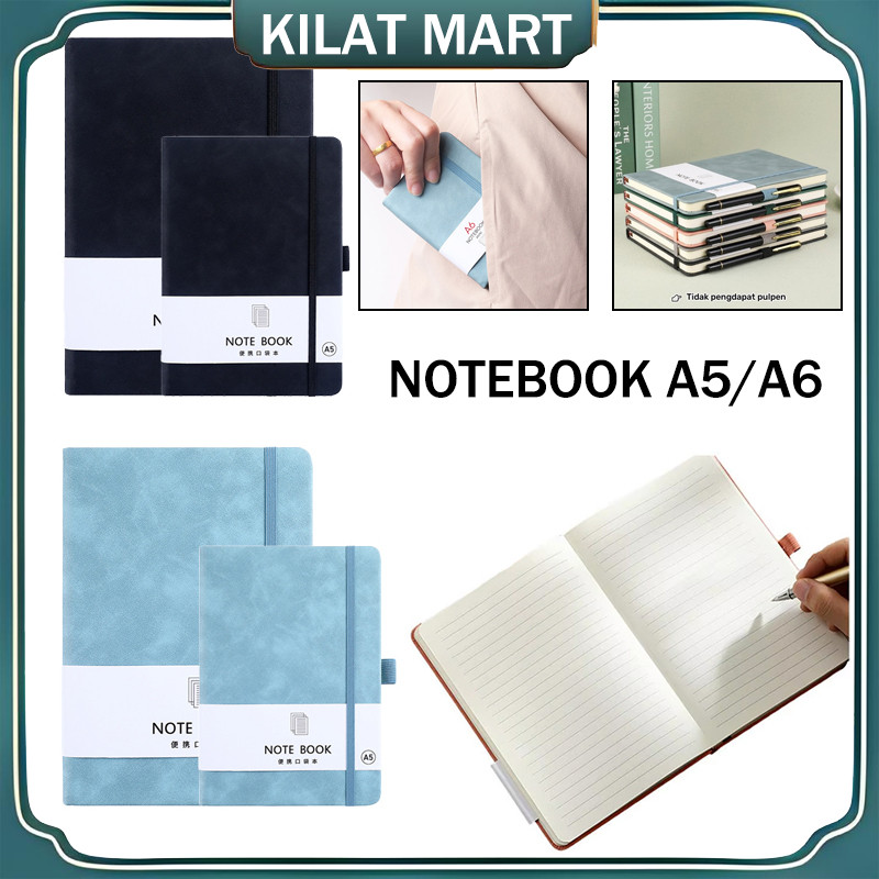 (Barang Spot) Notebook A6 / A5 Pocket Buku Diary / Buku Diary Aesthetic Buku Jurnal Aesthetic Sekola