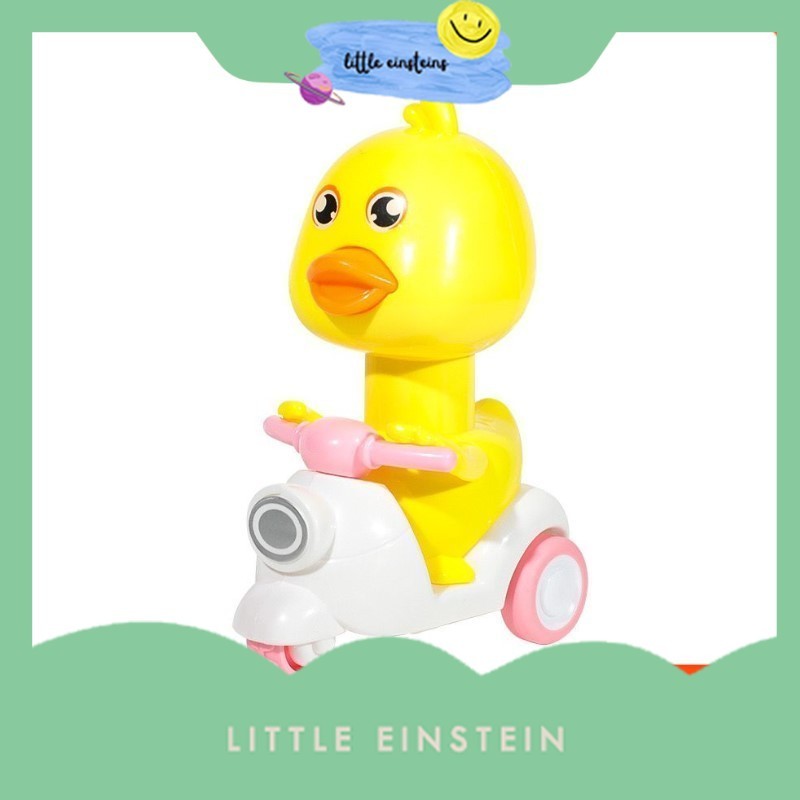 Little Einstein Mainan Anak TOYS BEBEK MOTOR VESPA Bebek Berjalan Bebek Motor Diecast Jalan Tekan Mo