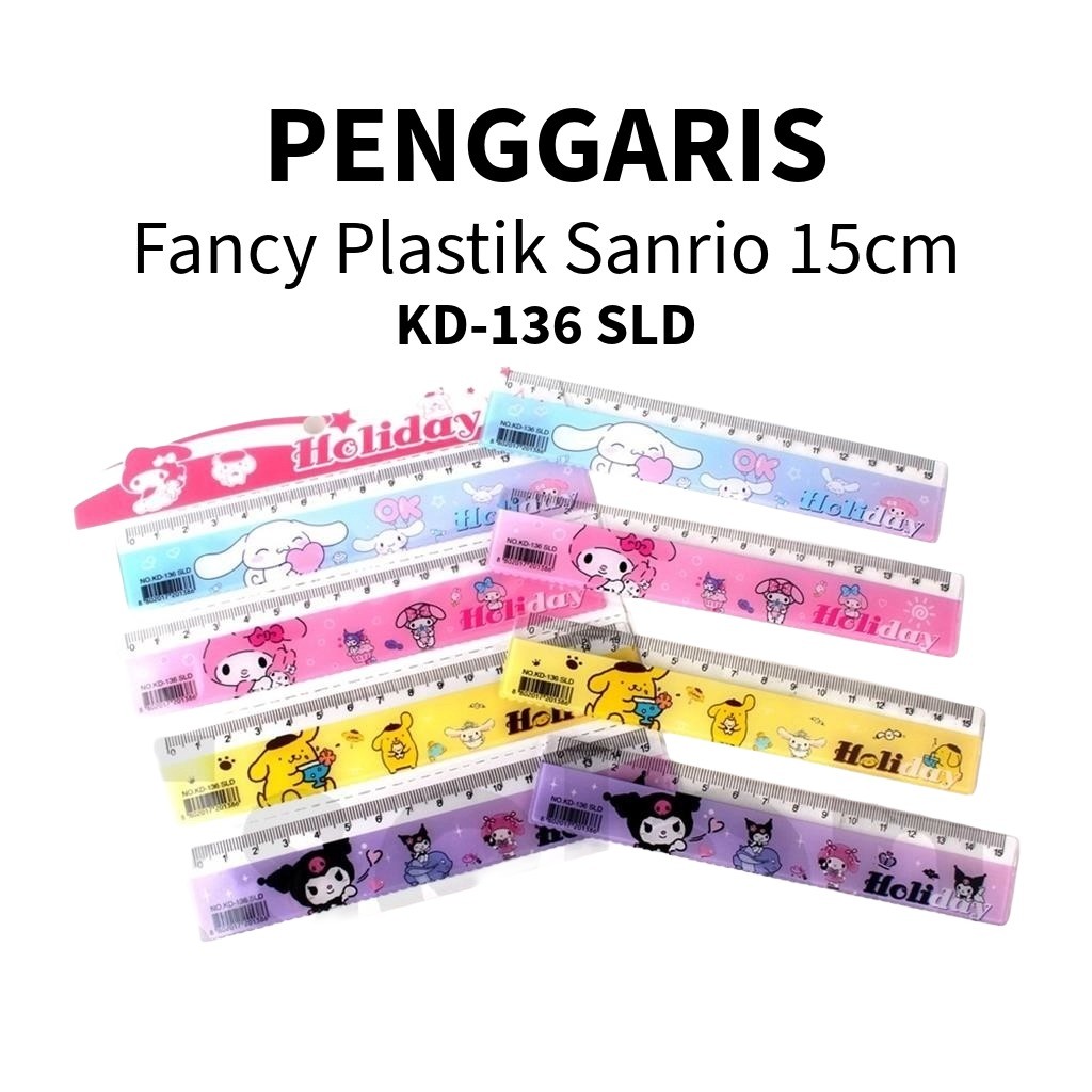 

❤️️1buah Penggaris 15CM KD-136SLD / Penggaris Fancy 15CM SANSFRIENDS❤️️