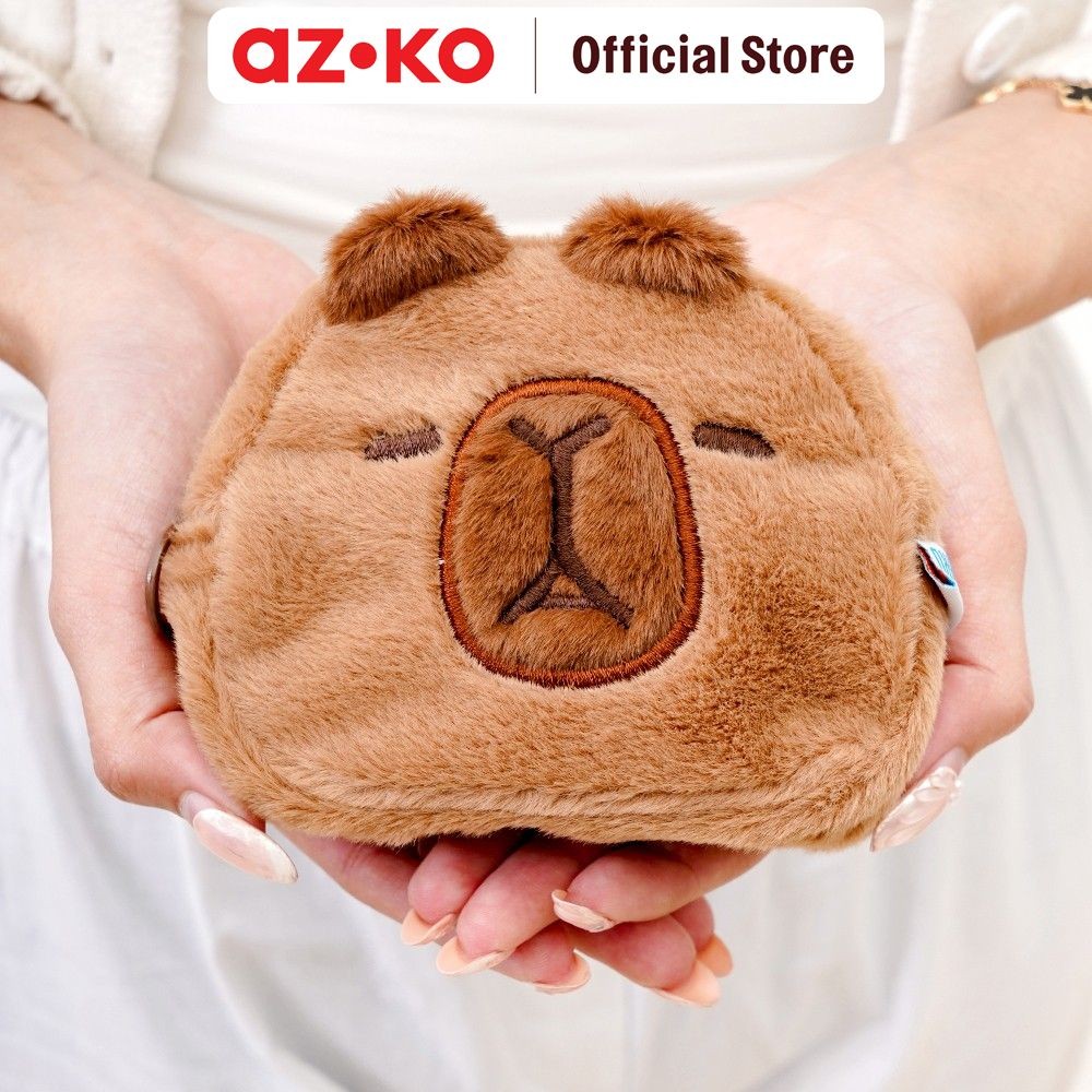 AZKO Ataru Pouch Capybara Small Kantong Organizer Serbaguna Tempat Pensil Pulpen Alat Make Up Pouch 
