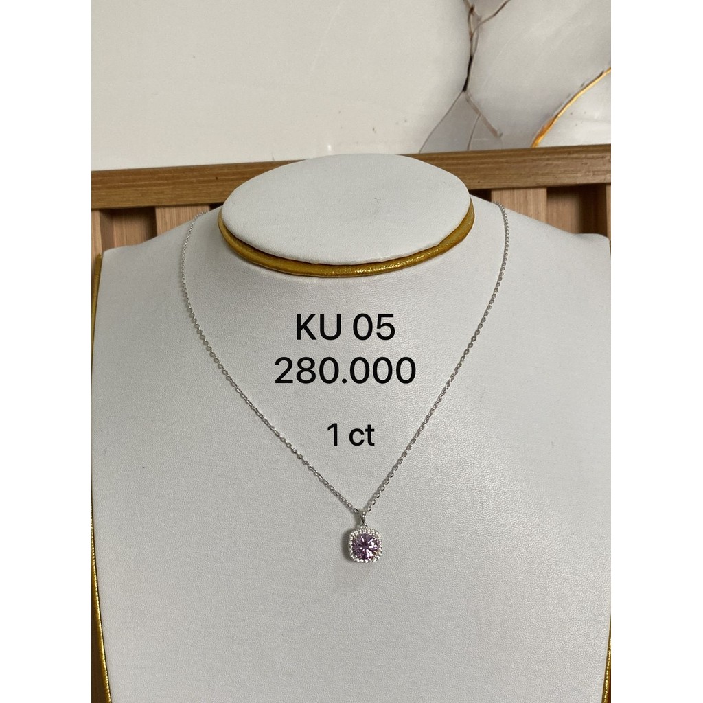 KALUNG MOISSANITE MATA UNGU SILVER 925 DISPLAY 2