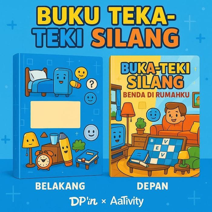 

DpinxAaTivityBuku Teka-Teki Silang Anak – Benda Di Rumahku | Edukatif & Seru - A4/A5 - A4, COVER