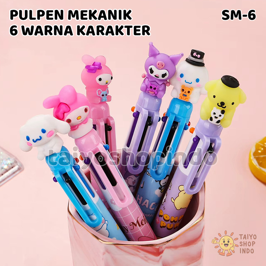 

TAIYO Pulpen Mekanik 6 Warna Karakter Sanrio Baby Three Multicolor Alat Tulis Sekolah Study Set
