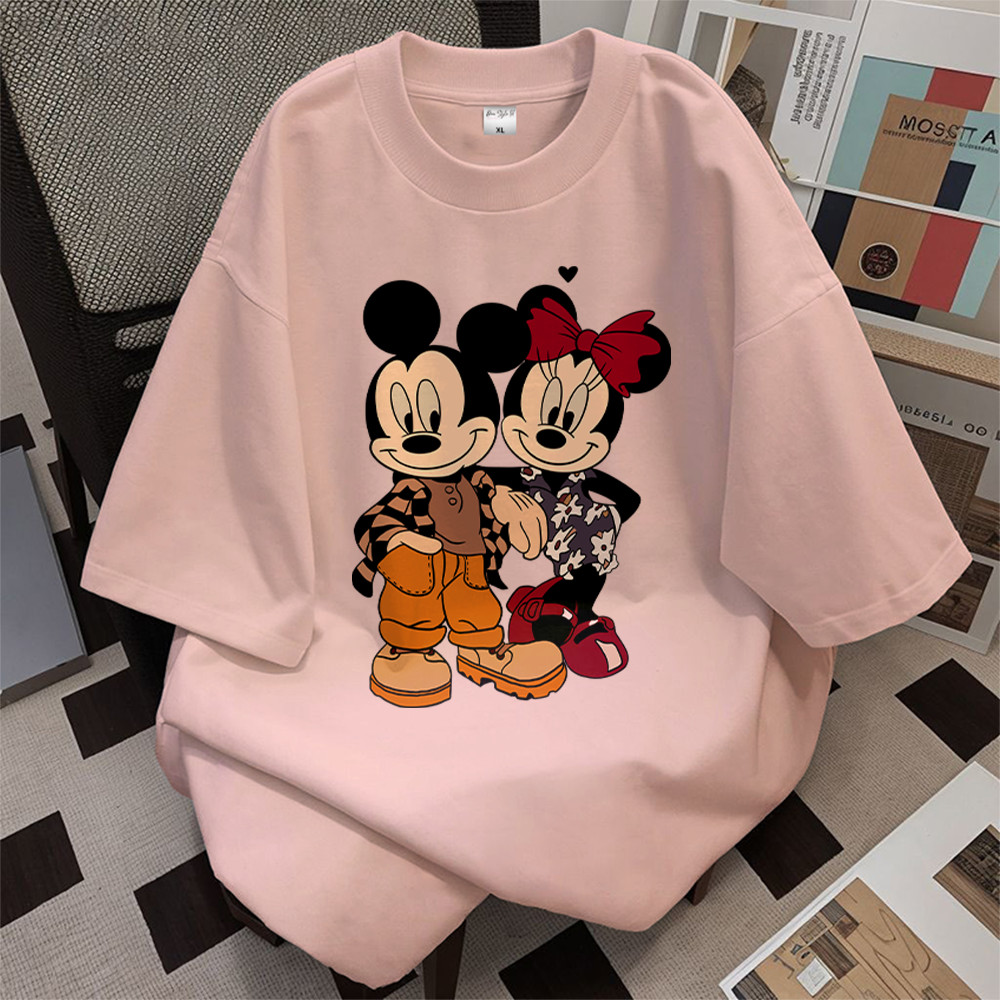 Onni Tshirt Lengan Pendek |  Kaos Oversize | Gambar Miki Mouse | Korean Style Bahan 100% Cotton