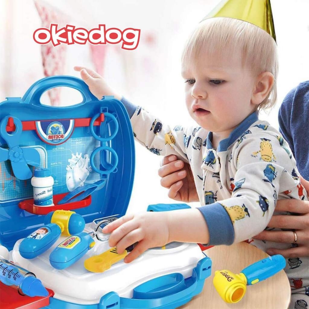 NASPROTOPB Okiedog Disney Doctor Hand-Carry Box - Mainan Anak Disney Peralatan Dokter