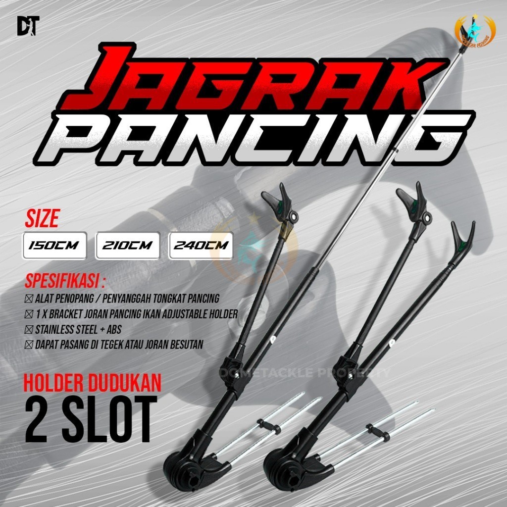 Indostar Surabaya Jagrak Pancing Joran Kolam Galatama Bendungan Multifungsi 150 170 210 240 cm, Rod 